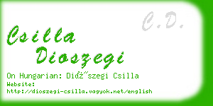 csilla dioszegi business card